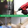 5PCS Extra Long Twist Drill Bits 150mm Long High-Speed Steel Wood Drill Bits Set Wood Drill Bit Straight Shank Twist Drill Bits