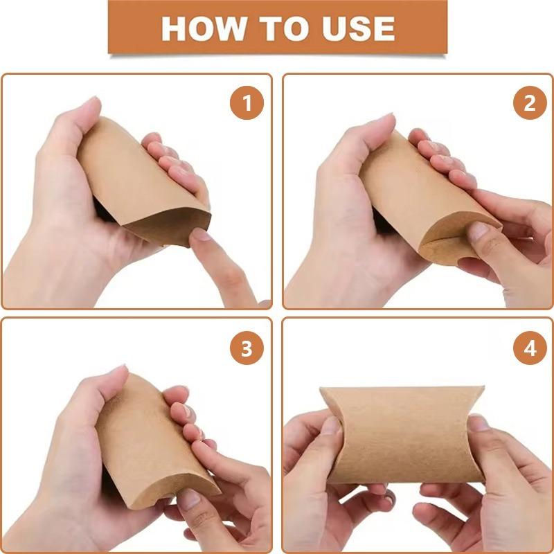 50/100PCS Pillow Paper Box Used for Wedding Party Gift Candy Boxes Home Birthday Kraft Paper Packaging with Jute String