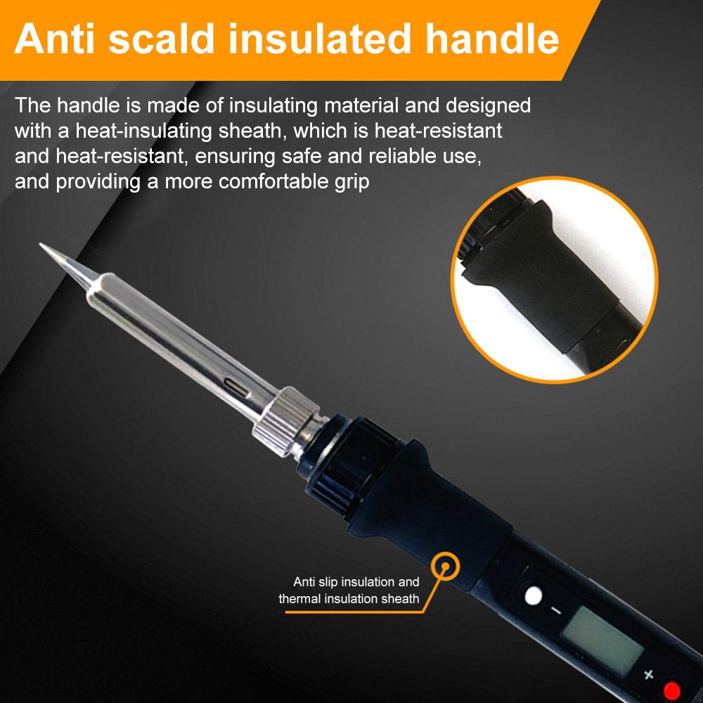 80W Electric Soldering Iron Adjustable Temperature Digital Display Electronic Welding Repair Tools With Solder Tin Iron Tips