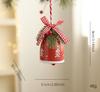 Holiday Wrought Iron Bell Bow Wind Chime Ornament for Tree Wall Door Hanging Decoration with Strong Metal Build