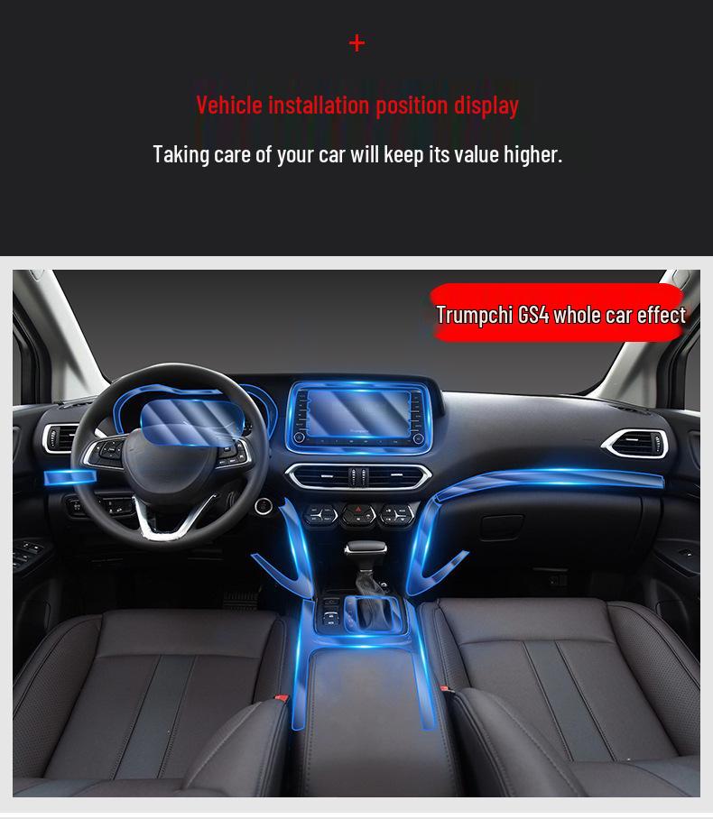17-19 GAC Trumpchi GS4 Gear Shift and Navigation Console Protective TPU Film