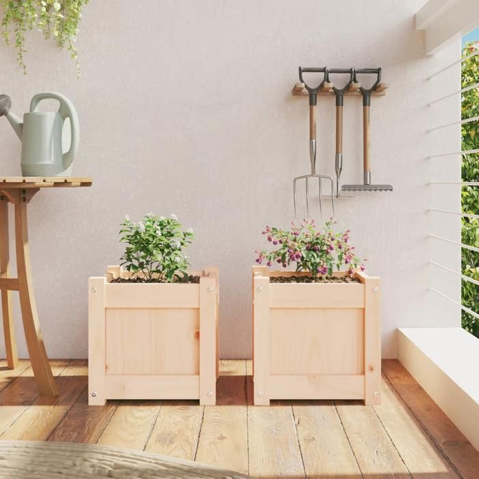 VidaXL Planters 2 Pcs Solid Pine Wood 837395