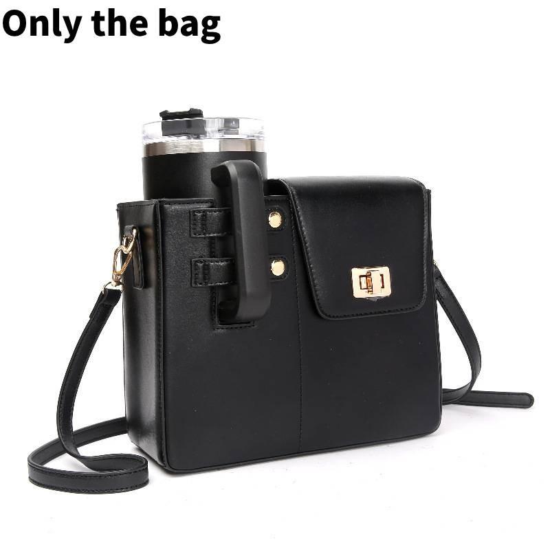 Crossbody Portable Outdoor Water Cup Storage Bag With Adjustable Strap Shoulder