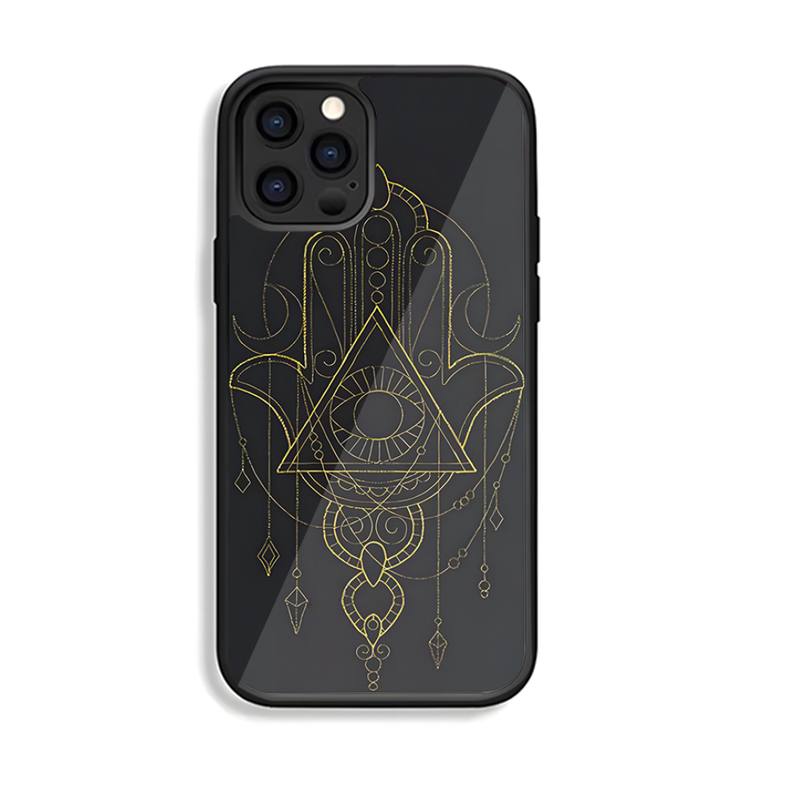 Hamsa Hand of Fatim Phone Case Silicone PC+TPU for Iphone 6S 7 8 Plus X Xs Max XR 11 12 13 Mini Pro Shockproof Hard Cover Shell