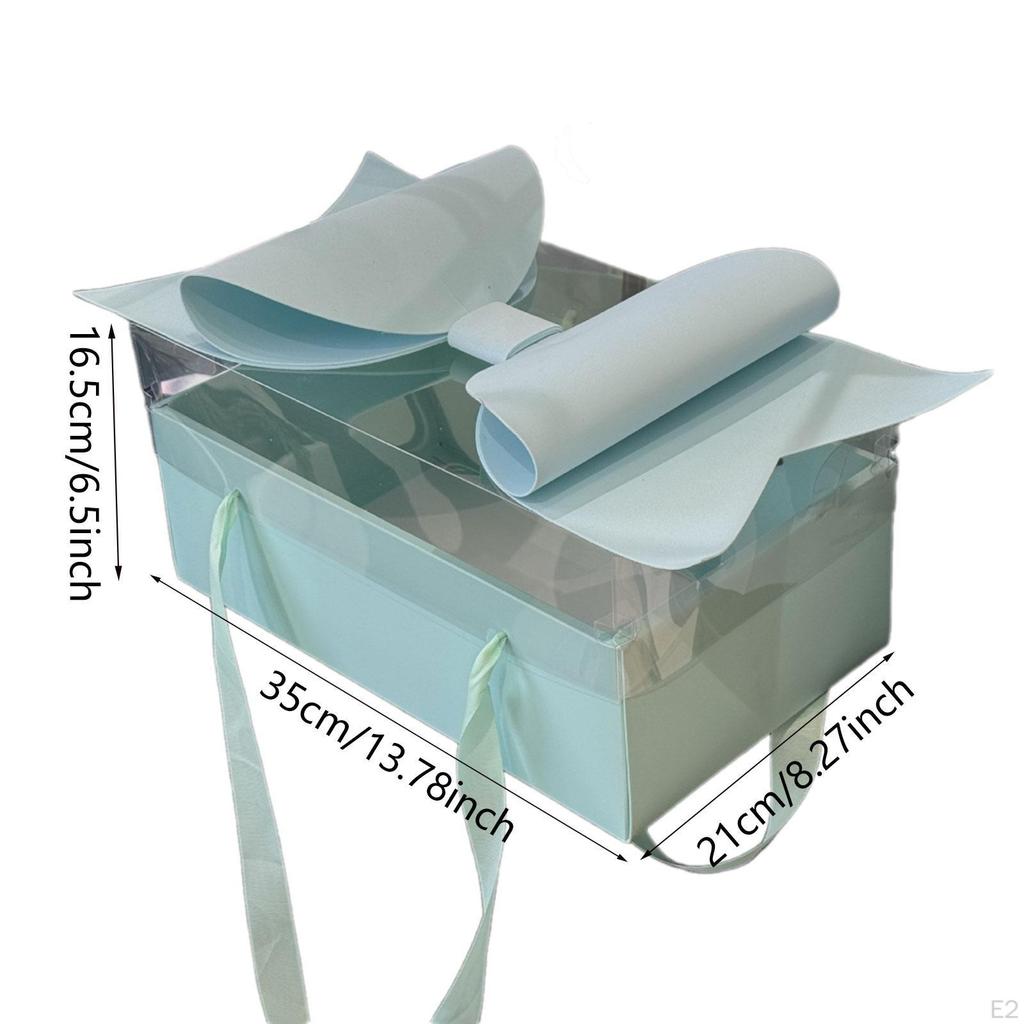 Valentine's Day Empty Box and Clear Window Delicate Flower with Bow for