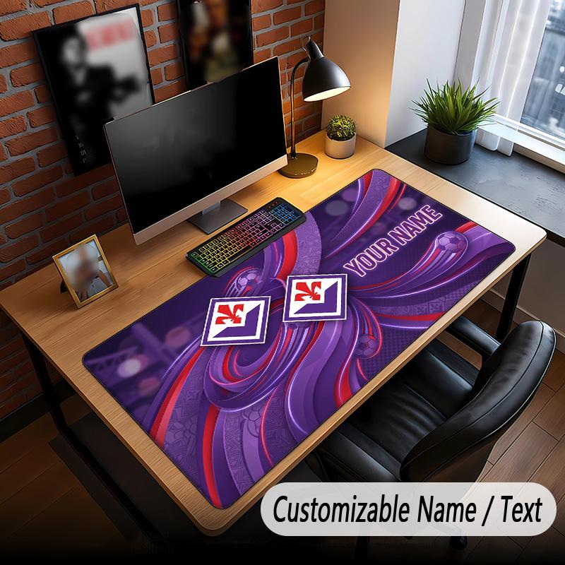 Large Mouse Pad Fiorentina FC Print Custom Name Text Desk Mat for Office Gaming