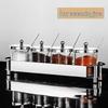 Chushan Hai 304 Stainless Steel & Glass Seasoning Jar Set