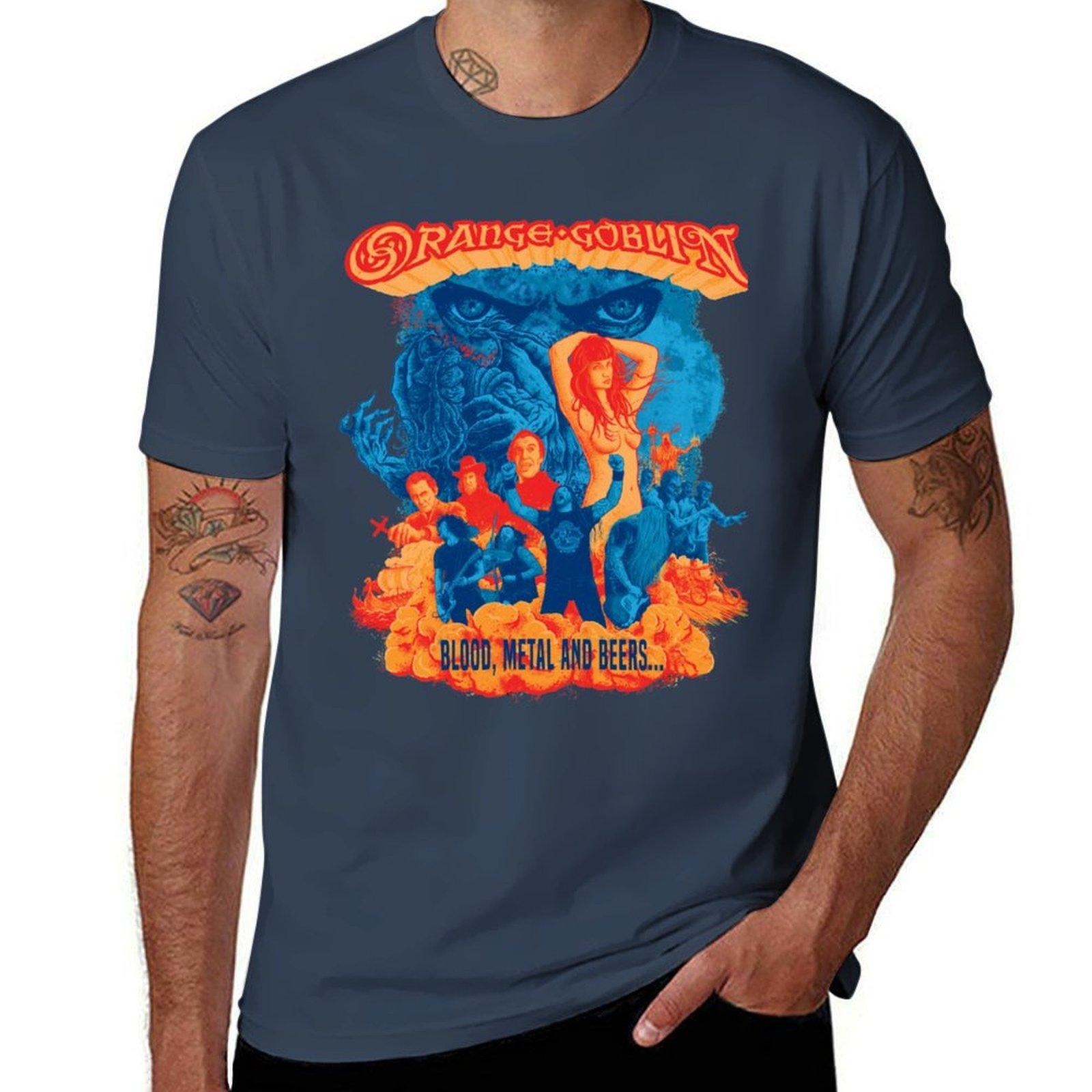 Orange Goblin Poster T-Shirt cotton t shirt pack t shirt personalised T-Shirt S