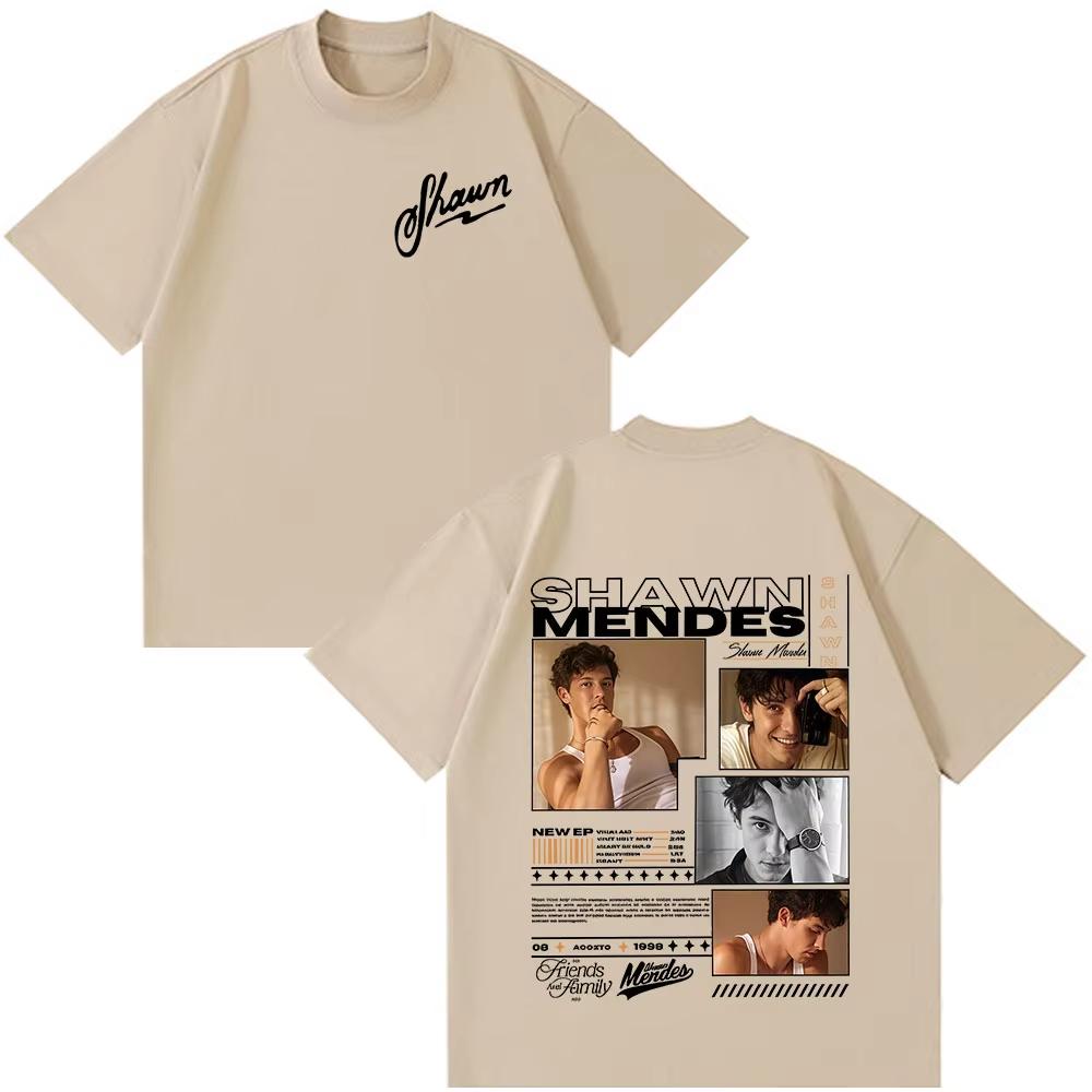 Rapper Shawn Mendes Tour Album 2025 Graphic T Shirt Men Women Hip Hop Fashion Short Sleeve T-shirts Cotton Casual Tee Shirt Tops