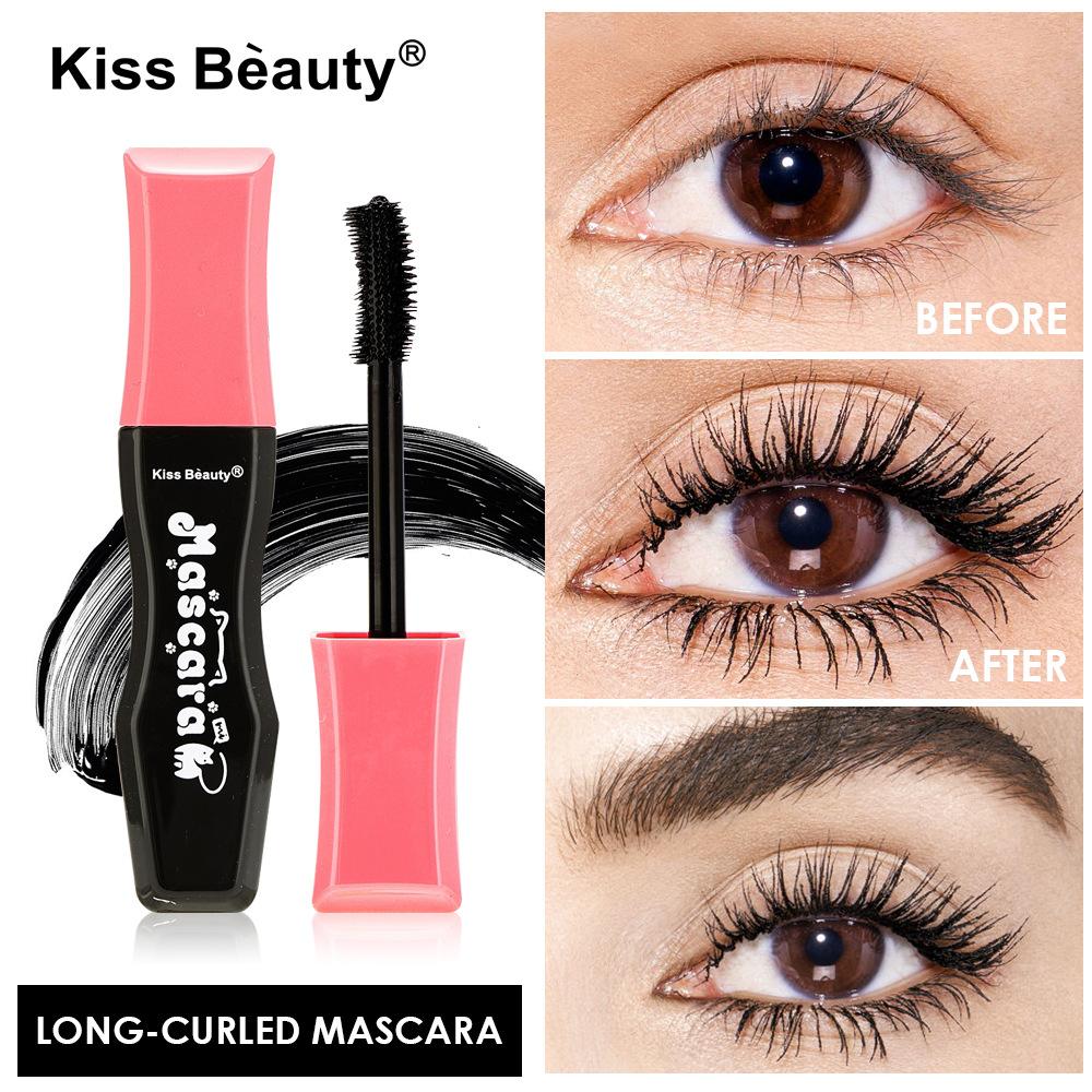 Kiss beauty makeup mascara curl waterproof dense slender liquid mascara 1