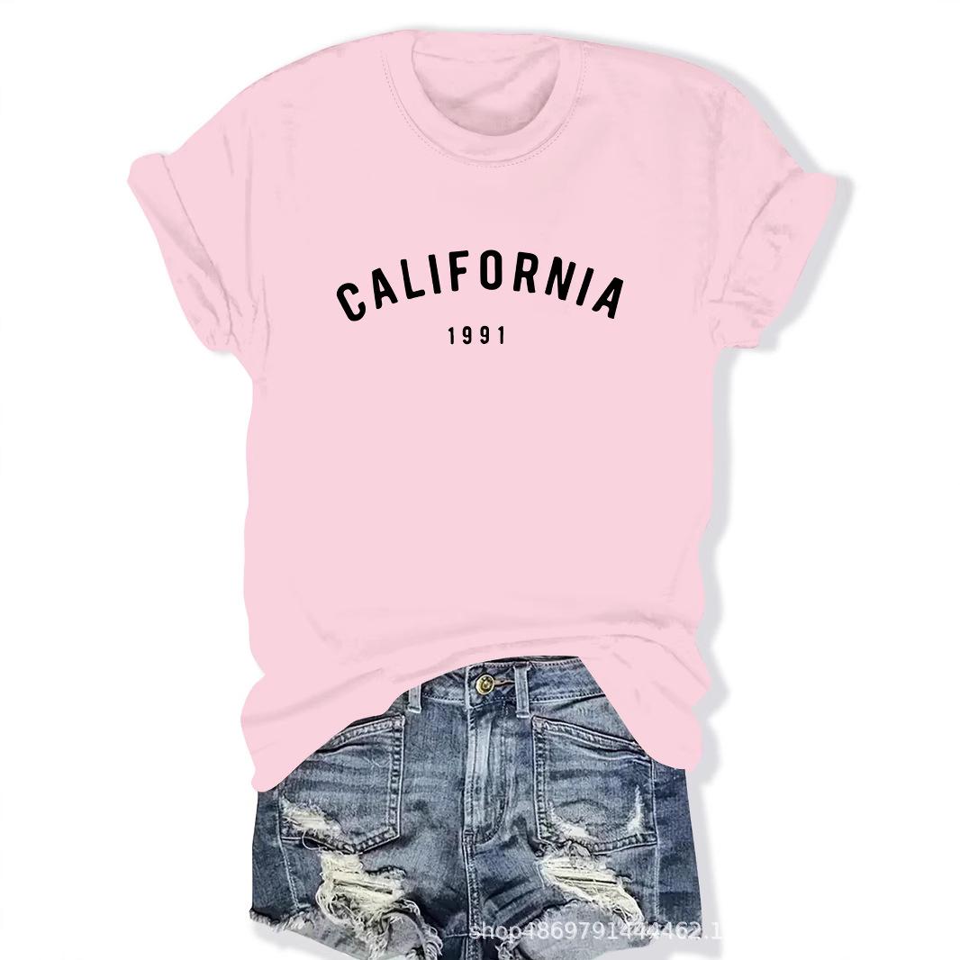 

Women s Cross-Border Round Neck Fashion T-Shirt M