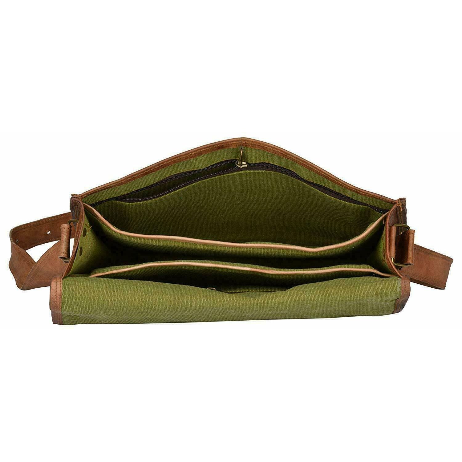 Кожаный портфель для ноутбука из натуральной загорелой сумки на ремне Mesenger Vintage — фото 2