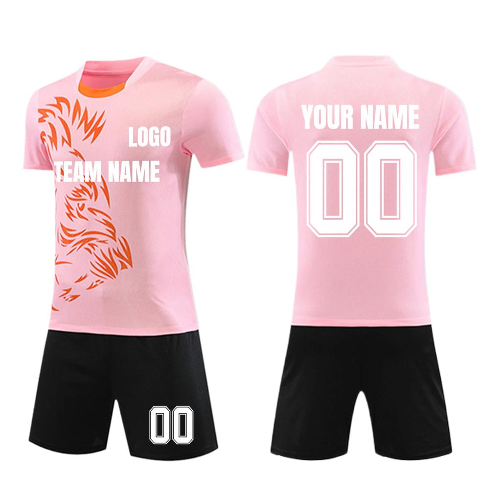 Personalisierte Shirts Kit Herren Mädchen mit Namen Nummer benutzerdefinierte Fußballtrikots für Jungen Trainingsanzug