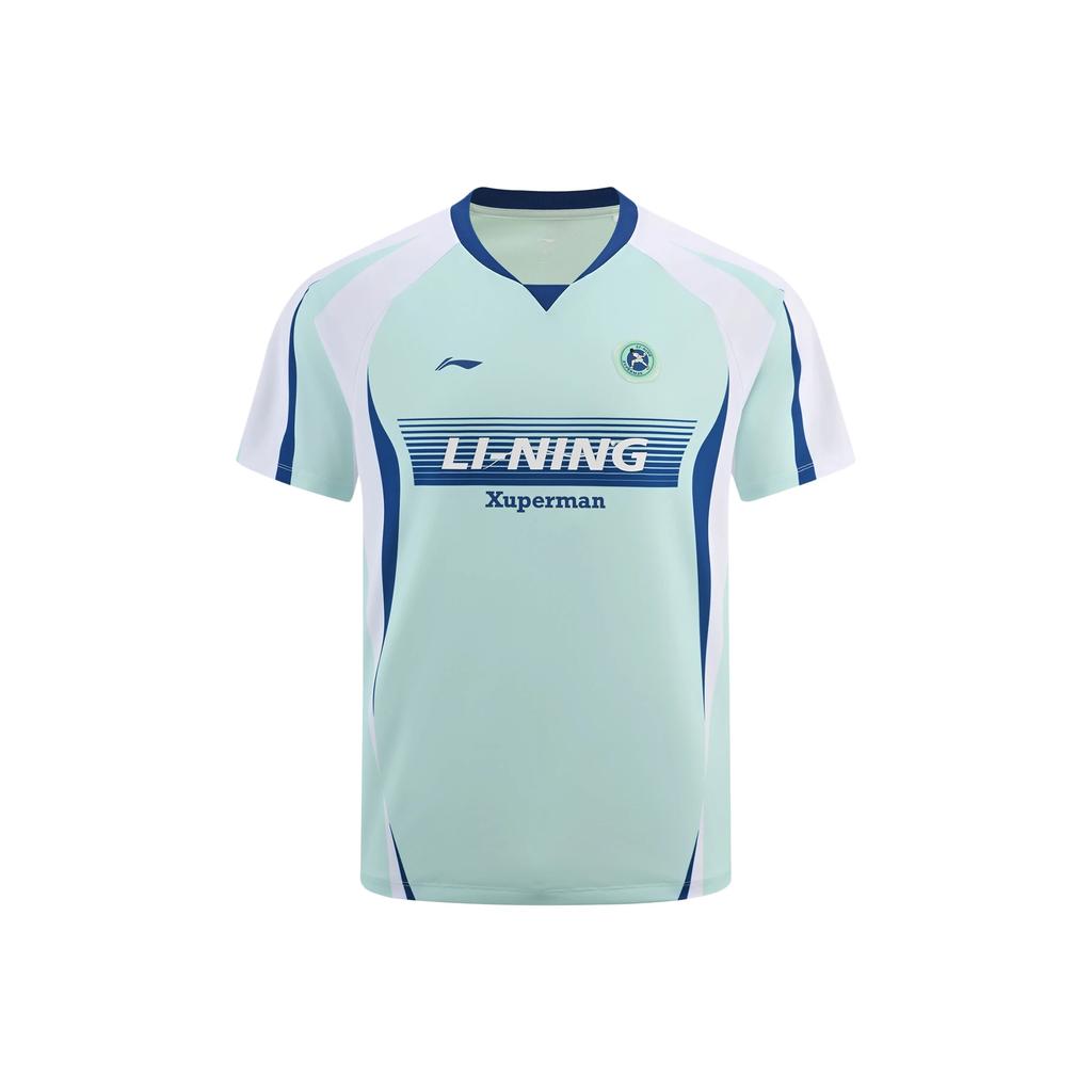 Li Ning X Xuperman Collaboration Ping Pong Series Comfortable Letter Print Color Block Simple Breathable Fashion Short Sleeve T-Shirt AAYV251-2