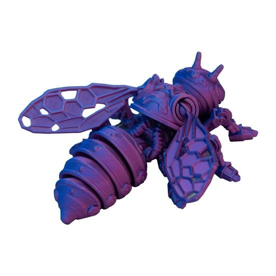 

3D-печатная фигурка пчелы, подвижные суставы, фигурка пчелы, шарнирная модель животного, украшение, игрушка для снятия стресса, украшение для домашнего офиса, рабочего стола 9cm фиолетовый