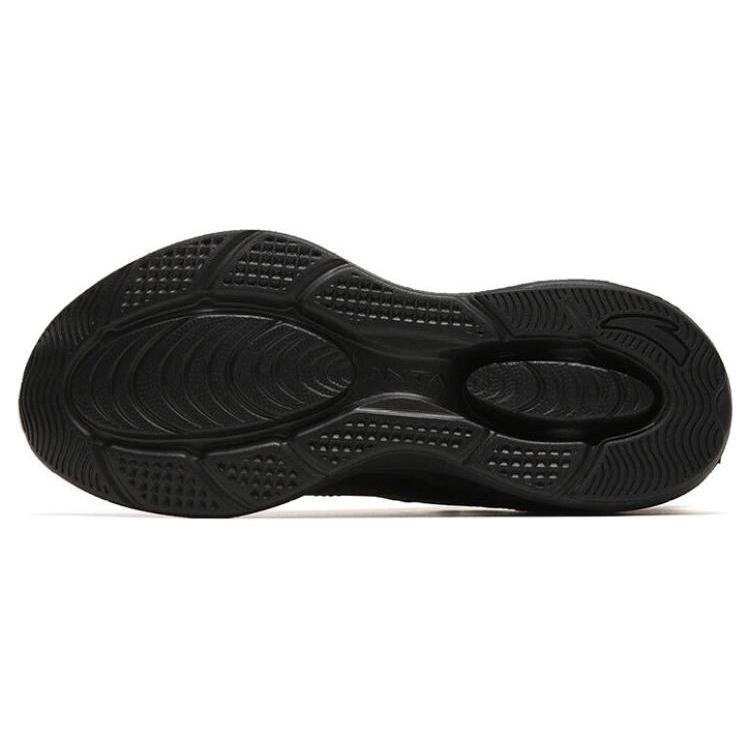 Anta Cushioning Slip Resistant Abrasion Resistant Breathable Low top Running Shoes Women's Bright Black 122315575-5