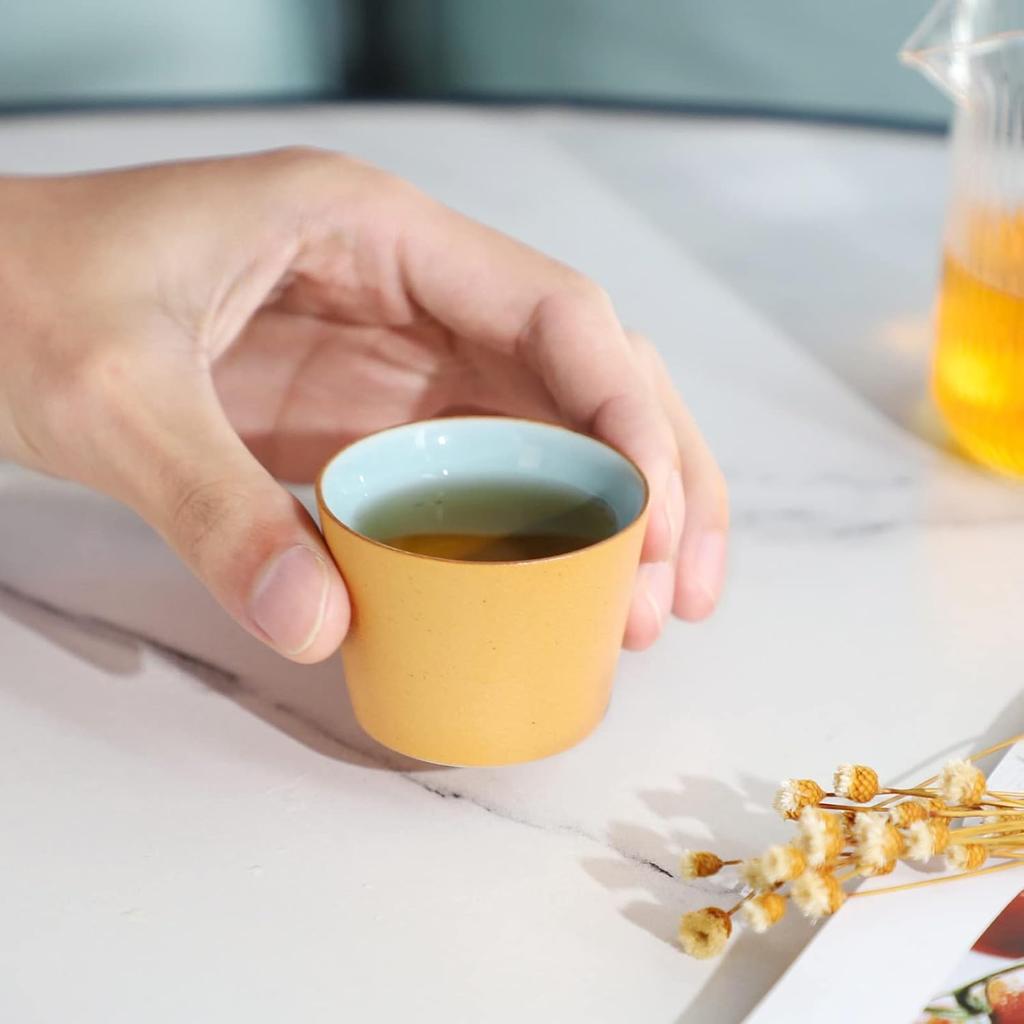 Vintage Chinese-style Handmade Ceramic Kung Fu Tea Set, Small Tea Cups, Small-capacity Tea Cups, Coffee Cups, Sake Cups