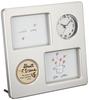 Ikeda Music Box/Clock Photo Frame, Music Square, Silver, "The Only Flower In the World" (SMAP) 53034, Photo Size: Approx. 11.6 X 8.3 Cm