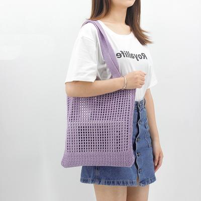 Korean Hook Flower Women's Bag Wool Bag Casual Hollow Hand Bag Single Shoulder Beach Bag