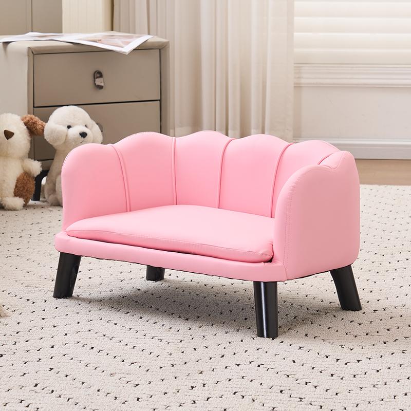 

Solid Wood Pet Sofa Removable Dog Bed Pressure Relief Semi-Enclosed Cat House All-Season Washable Pet Bed for Cats and Dogs S 66x40x31cm