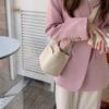 2025 Korean Ins New Vegetable Basket Bag Handbag Simple Fashion Soft Leather Texture Messenger Bucket Bag Women