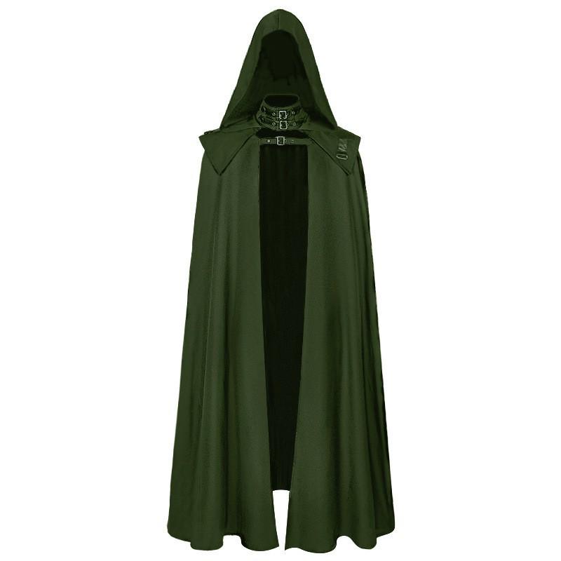 Halloween Medieval Grim Reaper Robe: Hooded Cape Costume for Children & Adults
