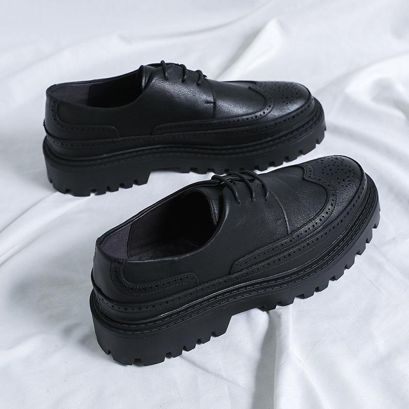 Casual Small Leather Shoes Men'S Trend Teen British Hairstylist Brock Men'S Shoes 21260-R