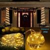 Colorful Outdoor Solar LED Tube Strip Lights - USB/Battery Powered Christmas Lighting with Copper Wire