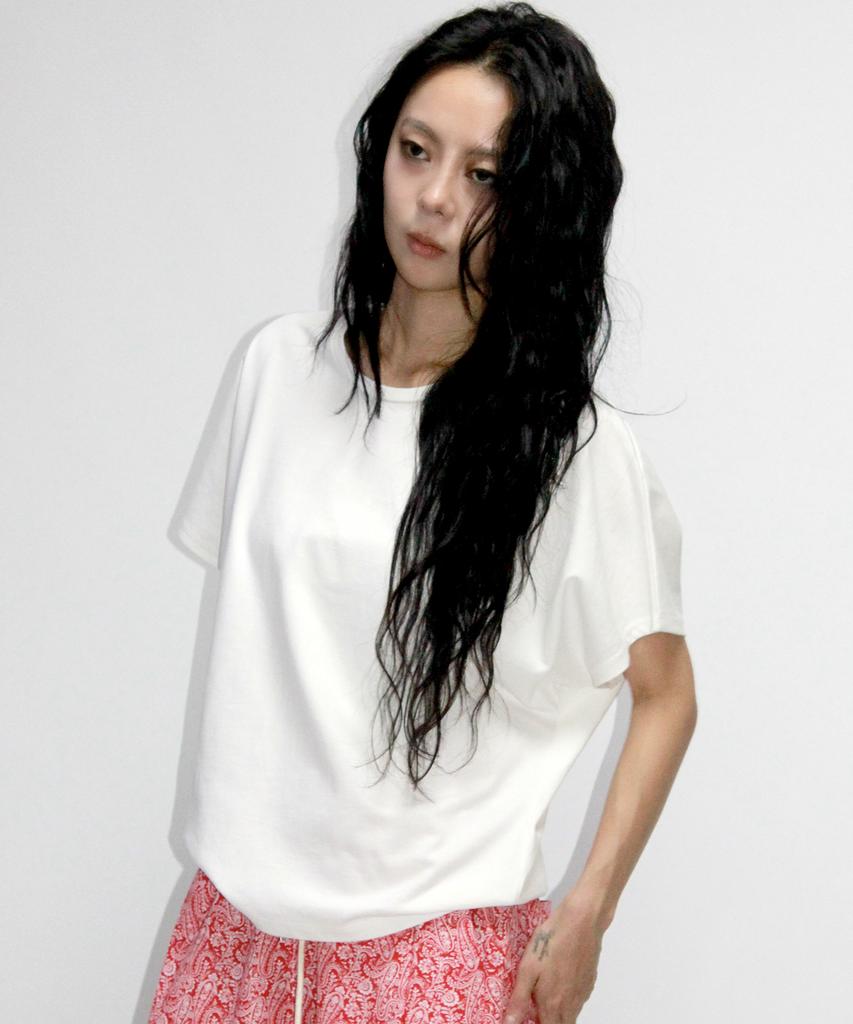 Deumakeu Standard Fit Solid French T-Shirt White