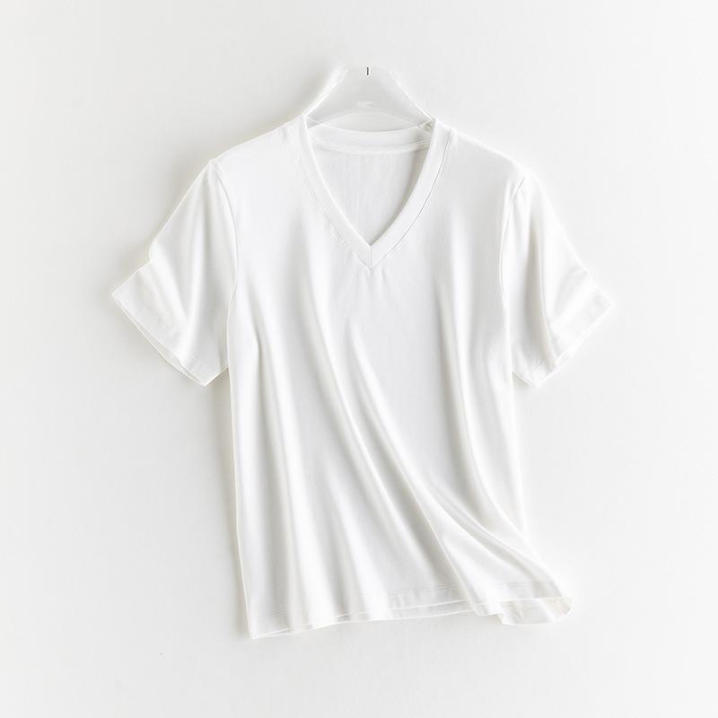 

Bohang Spring/Summer Cotton Color Block Slimming Loose Fit Short Sleeve T-shirt L