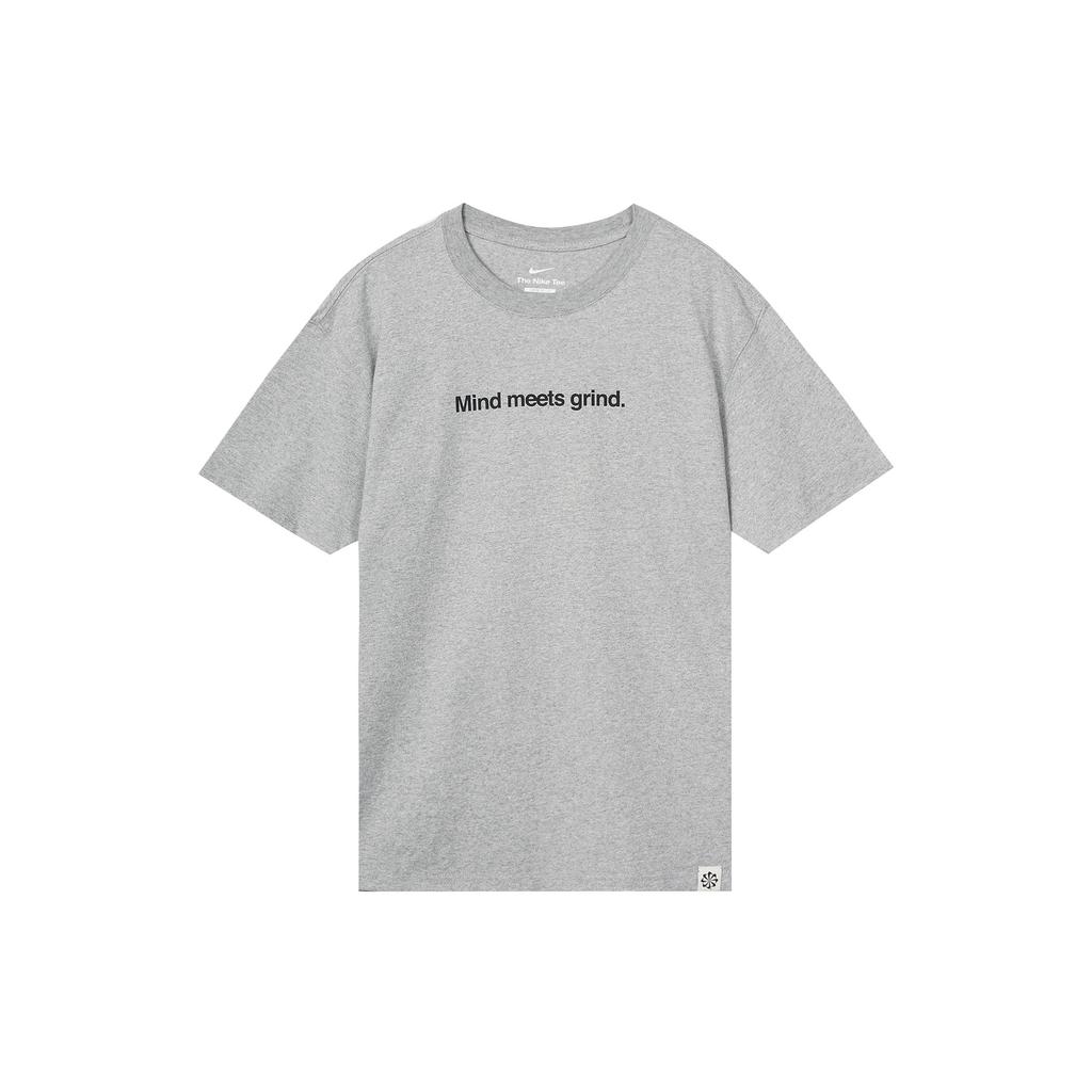Nike T Shirts Men's Dark Gray Crew Neck Moderate Straight Fit DQ1906-063