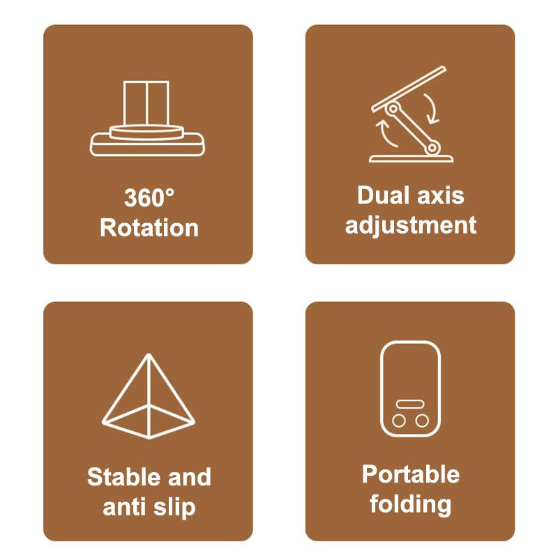 Foldable 360 Degree Rotation Desktop Mini Phone Holder Height Adjustable Cellphone Tablet Stand Bracket Support For Iphone