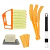 Removable Washable Dusting and Slit Cleaning Brush Set for Air Conditioner Vents, Blinds, and Windows