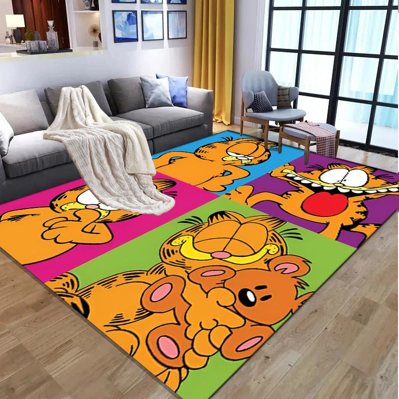 Garfield Pattern Rug, Indoor/Outdoor Mat, for Picnic, Gameroom, Bedroom, Office, Living Room, Home Decor Carpet, Birthday Gift