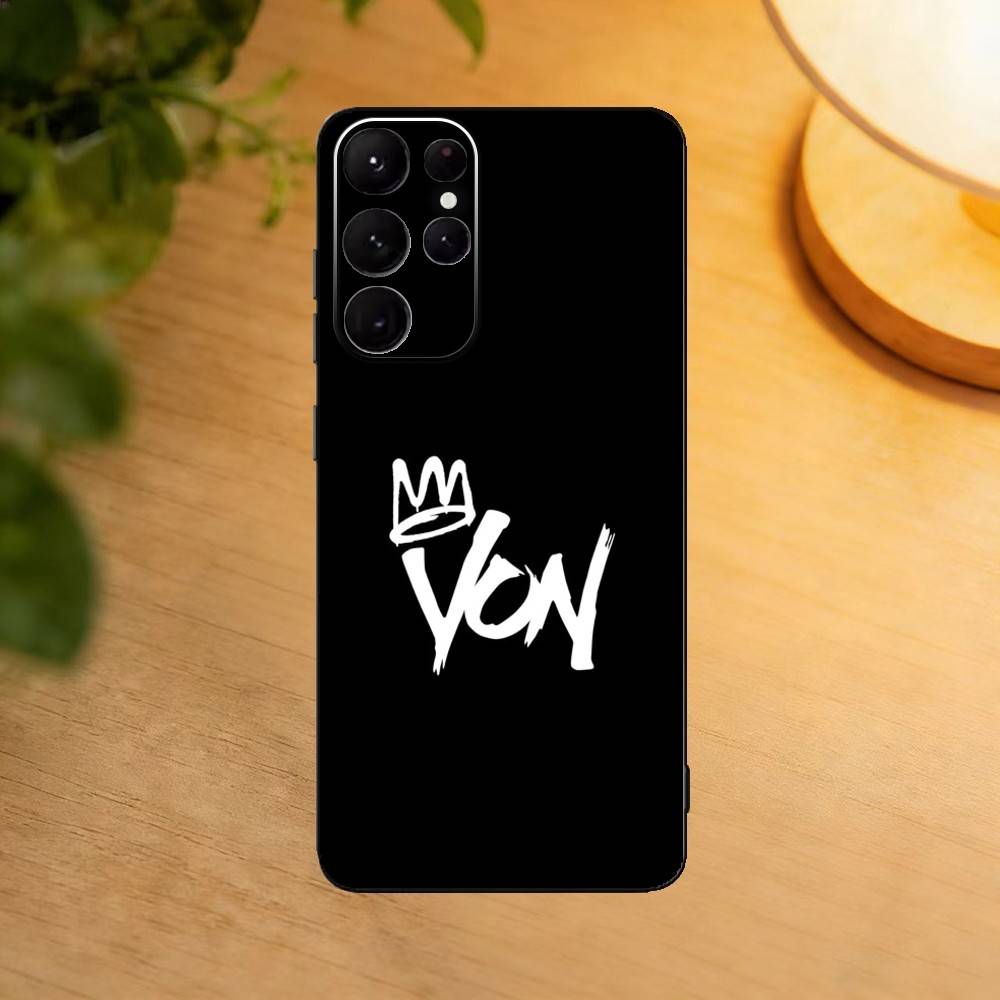 Cool Rapper K-King Von Phone Case For Samsung S25,24,21,22,23,30,Ultra,20,Plus,Fe,Lite,Note Soft Black Cover