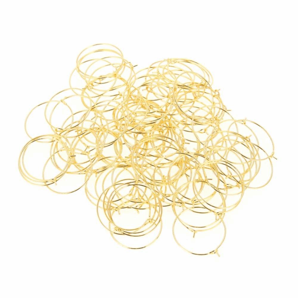 100 Stück Offenes Design Stahl Kreis Ohrringschlaufen Ohrring Creolen Ringe Schmuckherstellung