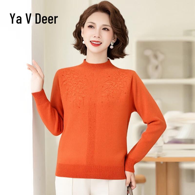 

Yalu Women s 100% Lambswool Half-High Collar Sweater 2XL