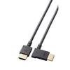 Elecom HDMI Cable 1m L-shaped Left-facing Soft High Speed ??4K2K(30Hz) [HIGH SPEED with ETHERNET Certified] Black CAC-HD14EYL10BK