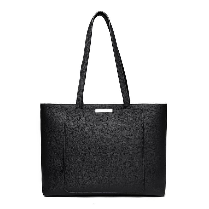 New leather women's bag Korean version shoulder tote bag large capacity first layer cowhide commuter women's bag