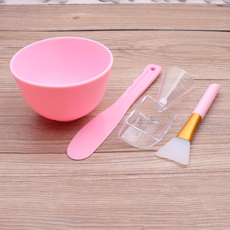 Silicone DIY Beauty Mask Kit: Bowl, Brush, Stick & Measuring Spoon