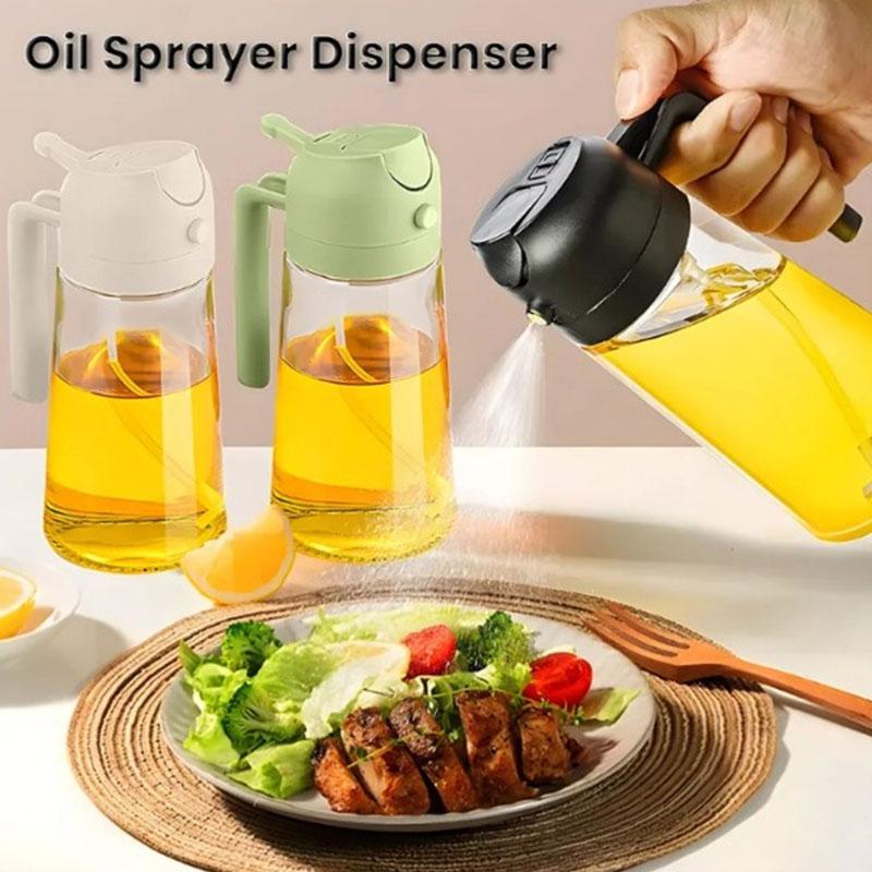 Oil Dispenser Bottle with Handle Leakproof Olive Oil Pourer for Cooking Non-Drip Spout Easy Pour Control Kitchen Accessories
