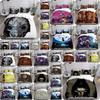 Luxurious 3d Bed Sheet Set With Vibrant Digital Print Soft Polyester Fabric For Queen Size Beds