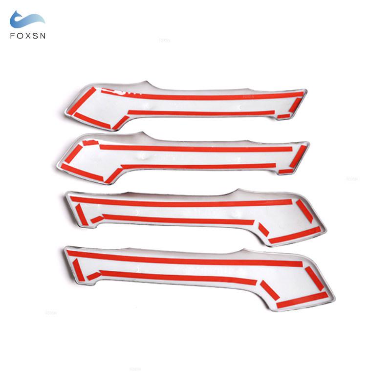 For Toyota Land Cruiser Prado FJ150 150 2010- ABS Chrome / Black Wood Style Car-styling Inner Door Pull Handle Cover Trim