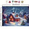 1Pcs Winter Town Snow Covered Homes Decoration Background Winter Backdrop For Photo Studio Photo Booth Party