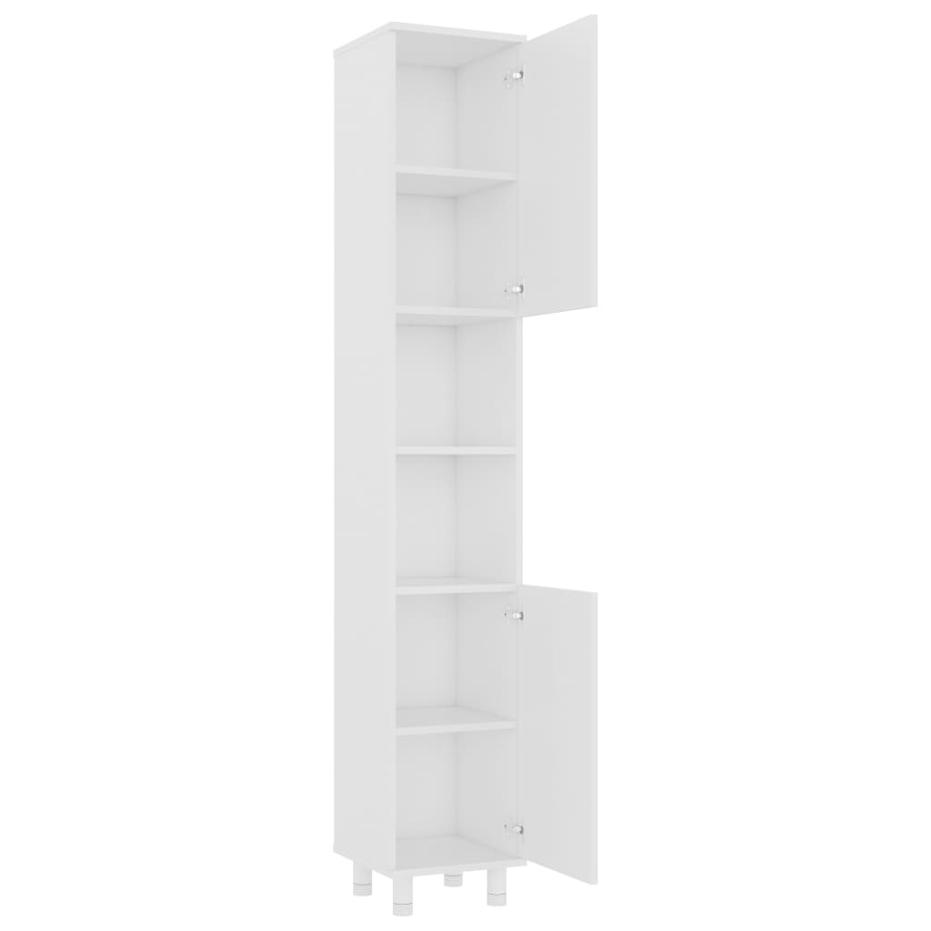 vidaXL Badezimmerschrank Weiß 30x30x179 cm Holzwerkstoff
