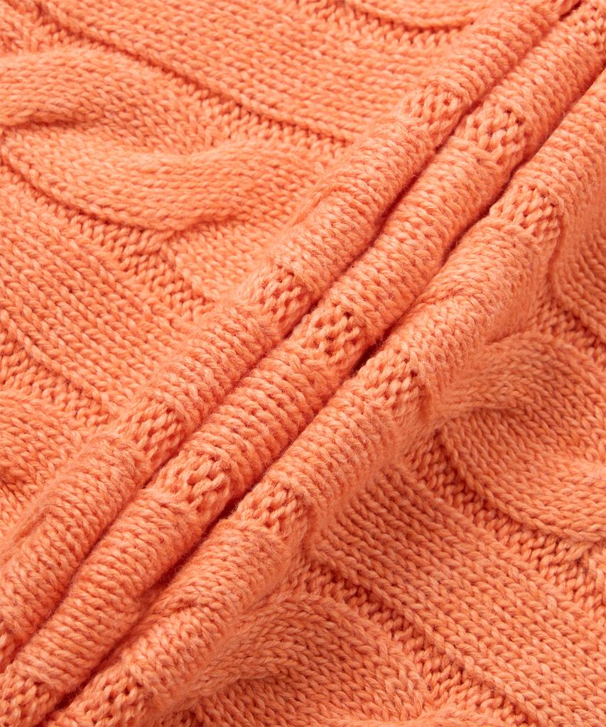 POLO RALPH LAUREN Cable Knit Cotton Sweater - Orange