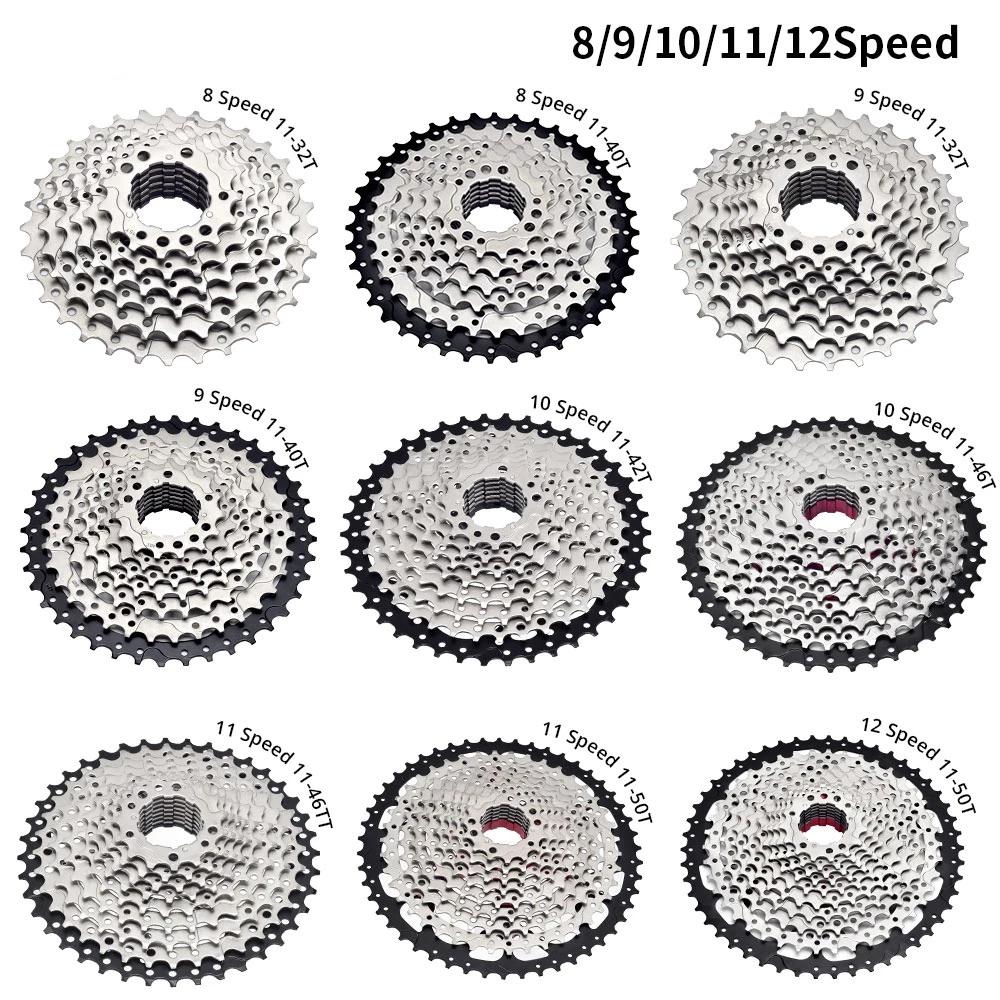 SWTXO Fahrradkassette 12 11 10 9-Gang-MTB-Ratsche HG 8 V 9 V 11 V 12 V 10 V Mountainbike-Kettenrad 32/36/40/42/46/50T