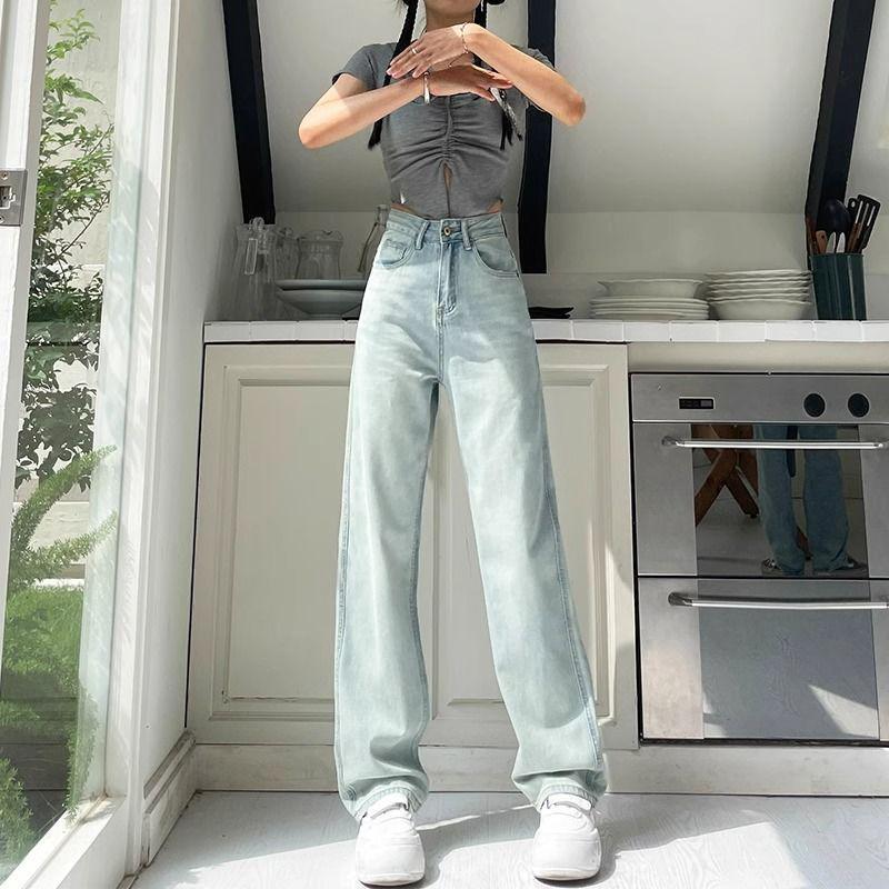 Women's High-Waisted Wide-Leg Summer Jeans - 2026 Trendy Style for Pear Shape
