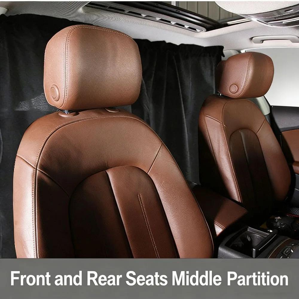 Car Sun Shade Curtain Rear Window Curtain Privacy Partition for Business Vehicles with UV Blocking and Heat Insulation