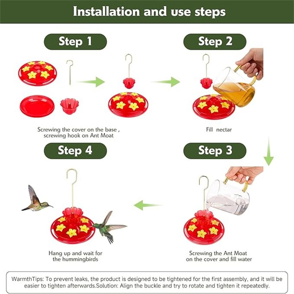 Afneembare Draagbare Vogelvoederbak met Gele Bloemenhanger – Ophangbare Buitenvoederbak voor Kolibries & Tuindecoratie